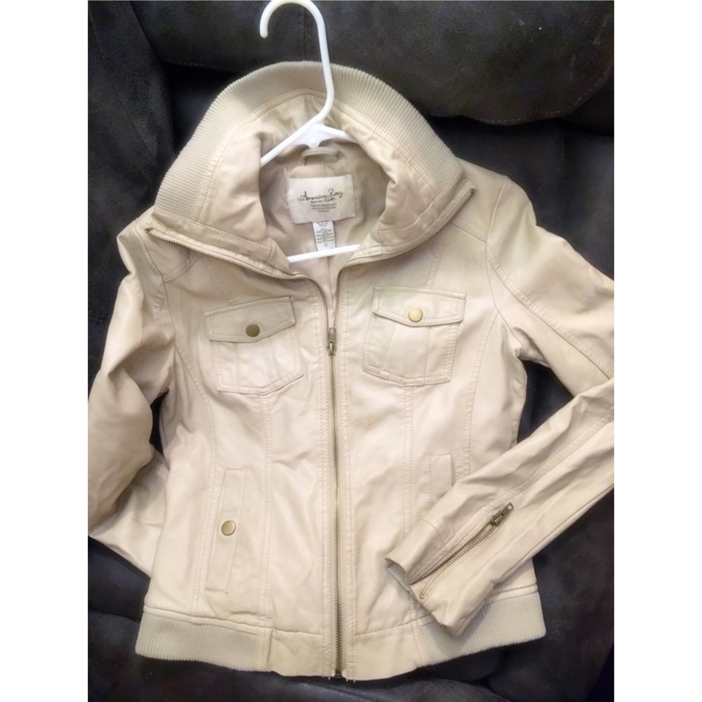 American Rag Tan Faux Leather Jacket
